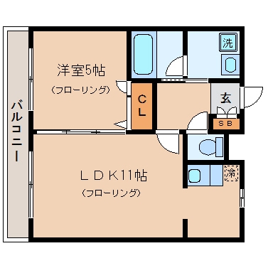 カルティス天神南502号室-間取り