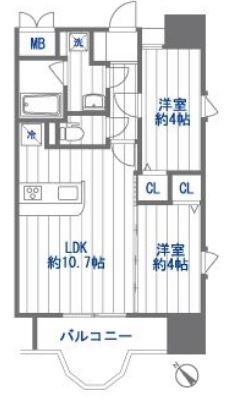 クリスタルリゾートタワー901号室-間取り