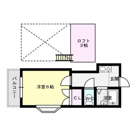 パークハイツ輝国107号室-間取り