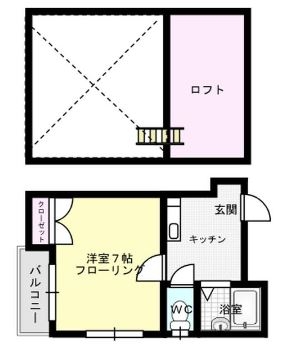 クレセント英103号室-間取り