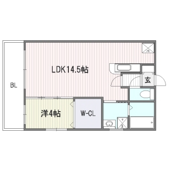 アンフレール川上402号室-間取り