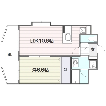 リベラいわき1105号室-間取り