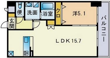 ロータス博多205号室-間取り