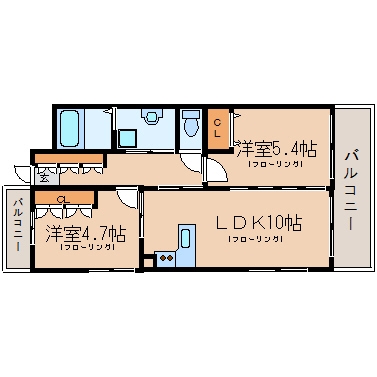 セレソン大濠201号室-間取り