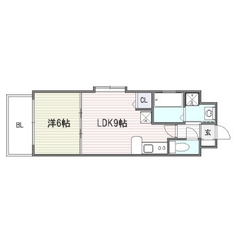 ネストピア県庁前603号室-間取り