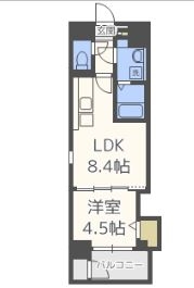 エルヴィータ駅南803号室-間取り