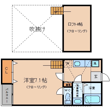 ベネフィスタウン吉塚3207号室-間取り