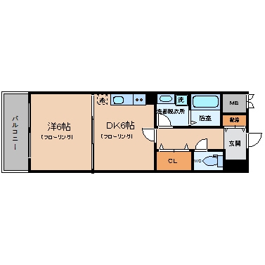 クラッセ博多駅南305号室-間取り