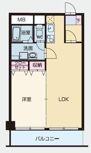 クラッセ博多駅南508号室-間取り