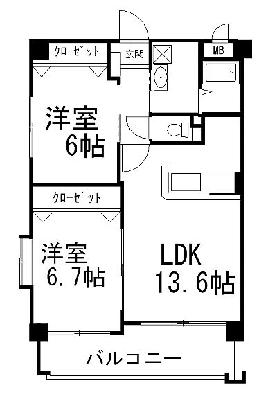 第3元木ビル306号室-間取り