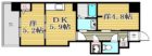 エスティメゾン薬院 - 所在階 の間取り図