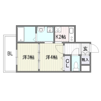 プライムアーバン博多605号室-間取り