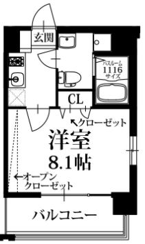 PondMumSUMIYOSHI701号室-間取り