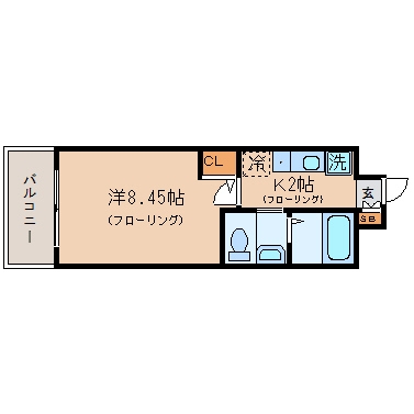 サクラメント大濠802号室-間取り