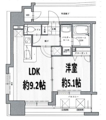 アクタス天神北301号室-間取り