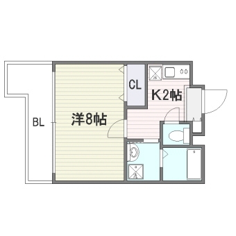 アンプルールベトンCiel102号室-間取り