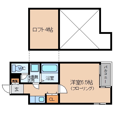 オークヒルズ六本松503号室-間取り