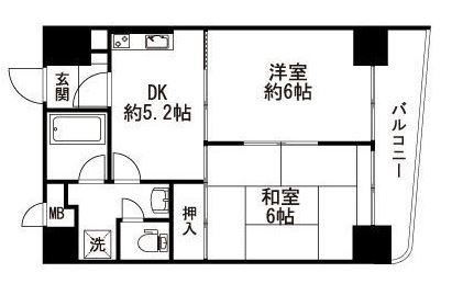 ファミーユ警固605号室-間取り