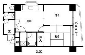 ファミーユ警固306号室-間取り