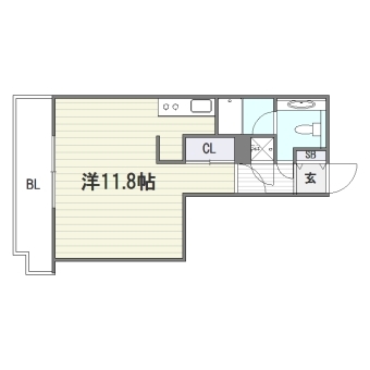 箱崎パルク408号室-間取り