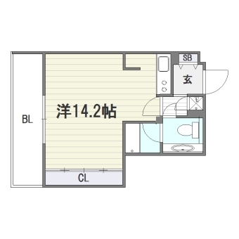 箱崎パルク413号室-間取り