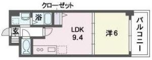 クレベール博多905号室-間取り