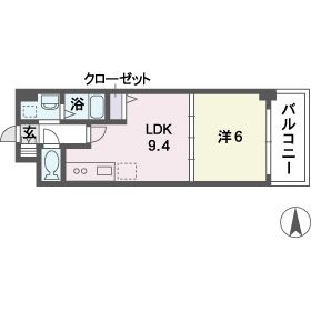 クレベール博多1001号室-間取り