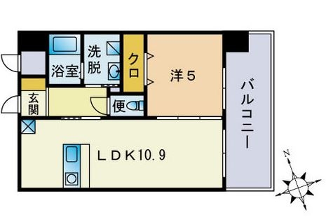 ニューリバー大名804号室-間取り