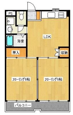 アンベール東天神402号室-間取り