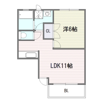 ベルエキプ吉塚駅前101号室-間取り