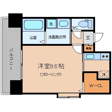 アクタス薬院III901号室-間取り