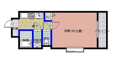 ル・レーヴ薬院603号室-間取り