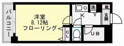 フェリチータ渡辺通り903号室-間取り