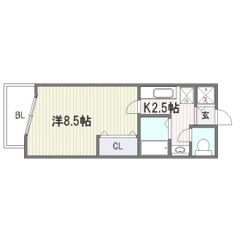 リリーフ薬院402号室-間取り