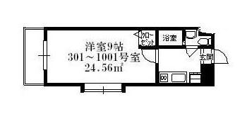 リバティ博多伍番館601号室-間取り