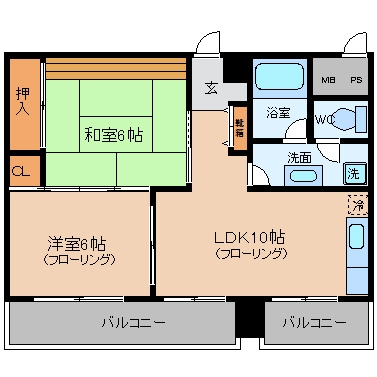 103大稲マンション905号室-間取り