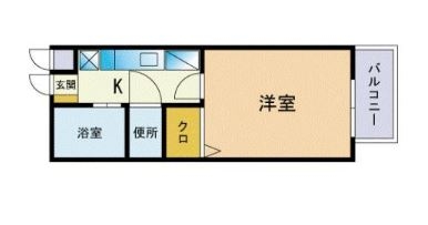 ウェルス貝塚103号室-間取り