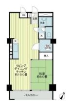 トーカン福岡第2キャステール - 所在階***階の間取り図 10477