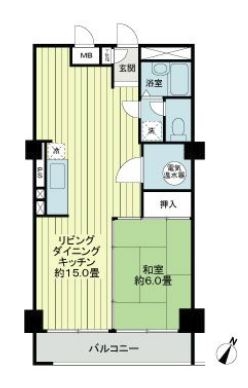 トーカン福岡第2キャステール607号室-間取り