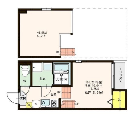 ディーラ塩原201号室-間取り