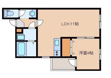 リテラ吉塚201号室-間取り