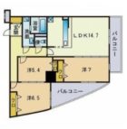 サムティ警固タワー - 所在階***階の間取り図 10489