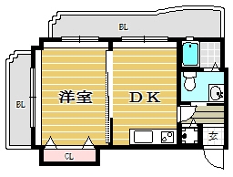 305号室-間取り