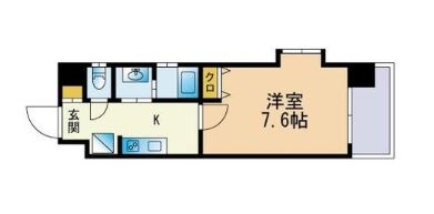 グランクリュ箱崎401号室-間取り