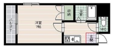 クリスタルウイング201号室-間取り