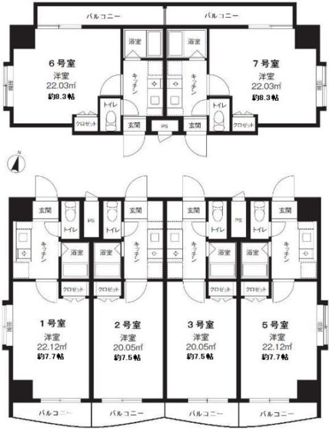 アリビオ百年橋通り1102号室-間取り