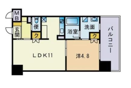 アーバンローズ薬院307号室-間取り