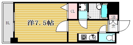 グレース城南416号室-間取り