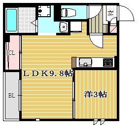 REGALEST 大橋 Me-ryⅡ202号室-間取り