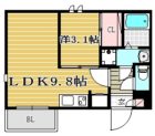 REGALEST 大橋 Me-ryⅡ - 所在階 の間取り図